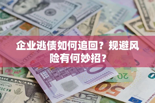 武汉企业逃债如何追回？规避风险有何妙招？