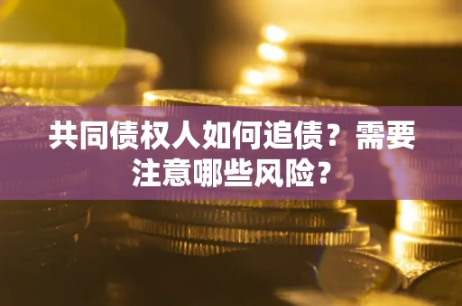 武汉共同债权人如何追债？需要注意哪些风险？
