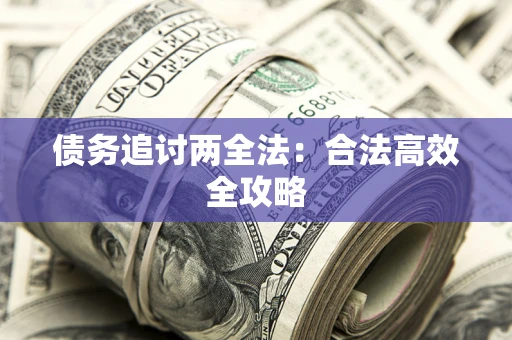 武汉债务追讨两全法：合法高效全攻略