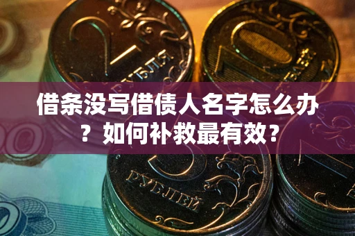 武汉借条没写借债人名字怎么办？如何补救最有效？