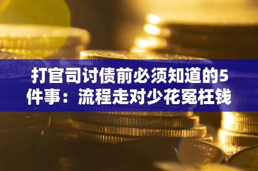 武汉打官司讨债前必须知道的5件事：流程走对少花冤枉钱