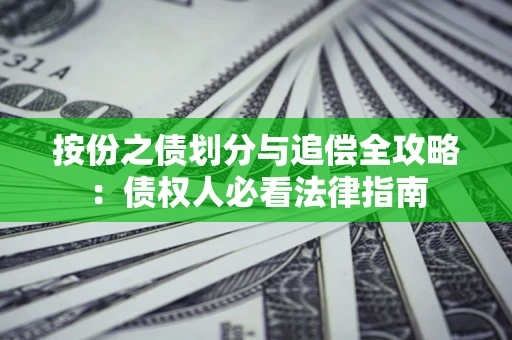 武汉按份之债划分与追偿全攻略：债权人必看法律指南