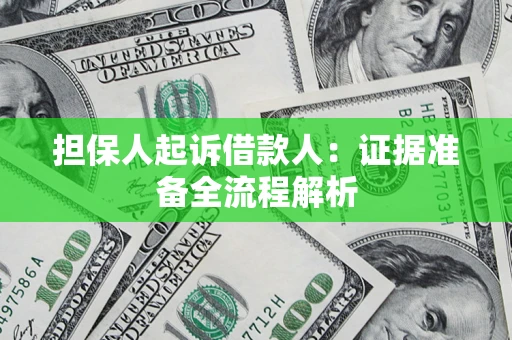 武汉担保人起诉借款人：证据准备全流程解析