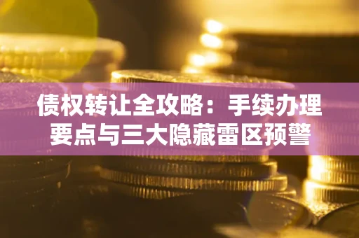 武汉债权转让全攻略：手续办理要点与三大隐藏雷区预警