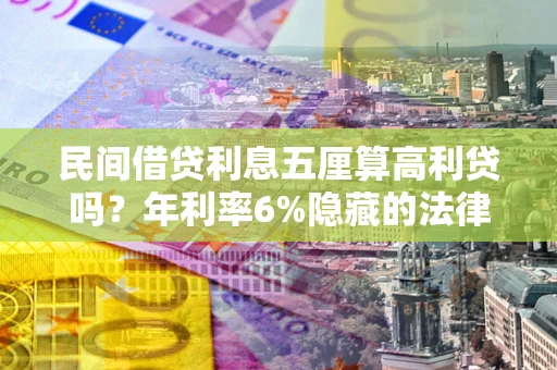 武汉民间借贷利息五厘算高利贷吗？年利率6%隐藏的法律风险全解析