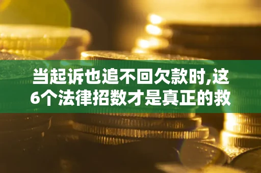武汉当起诉也追不回欠款时,这6个法律招数才是真正的救命稻草